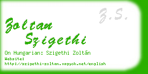 zoltan szigethi business card